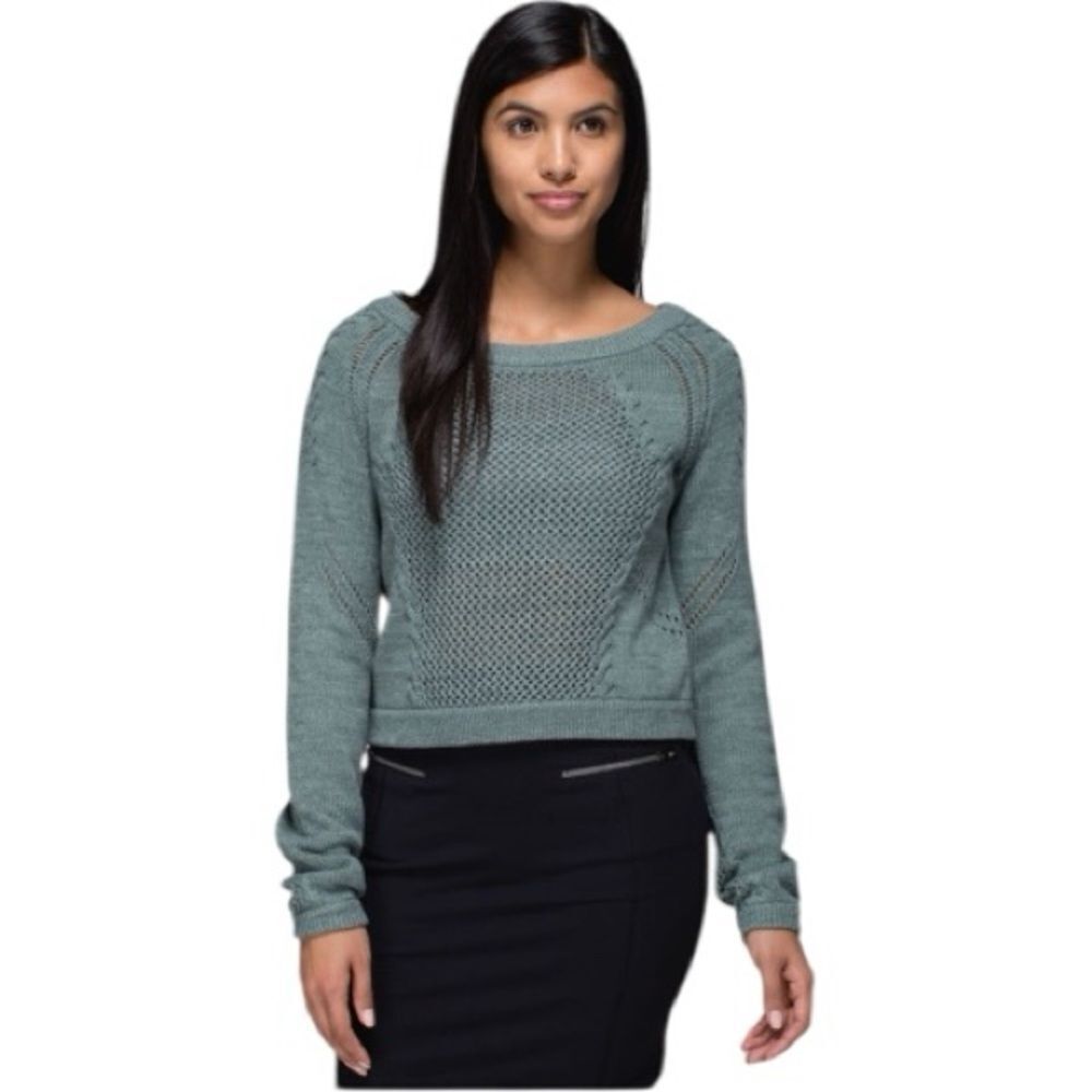 Lululemon Be Present Knit Pullover Sweaters in Deep Shore/Earl Grey Size 12